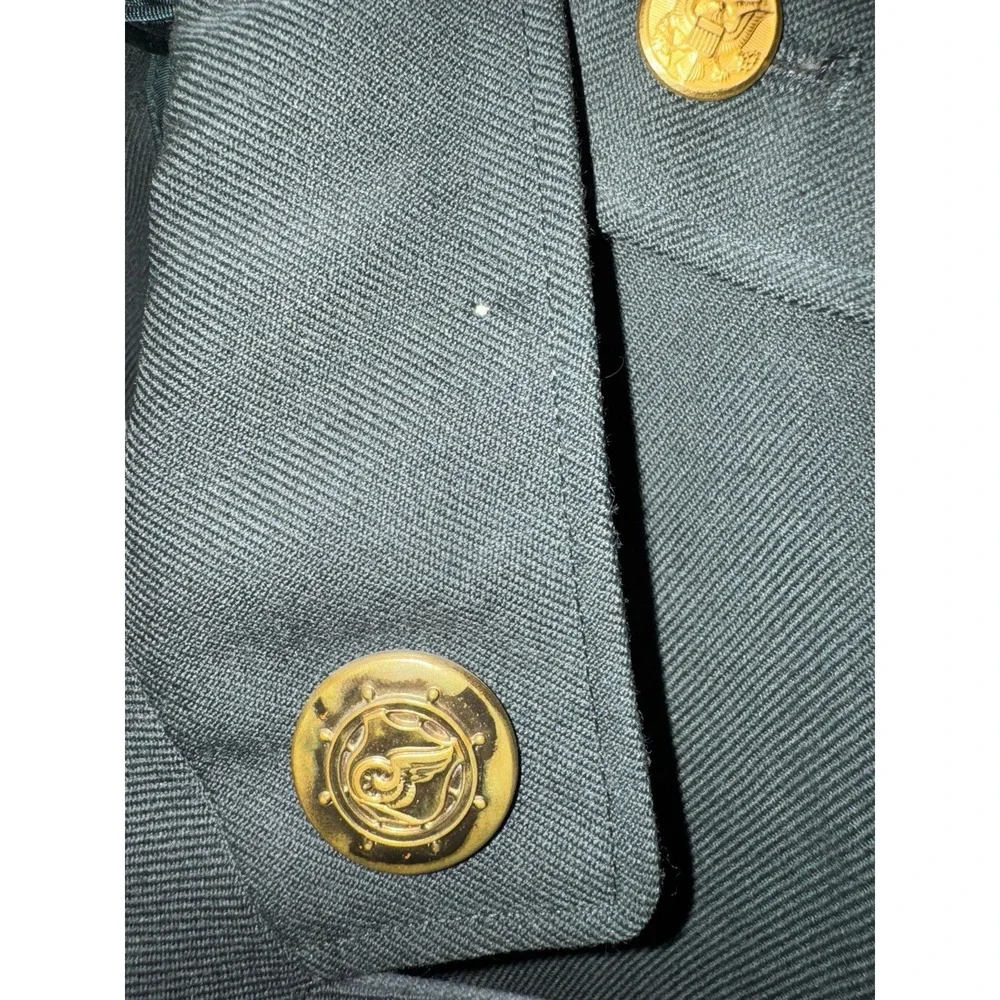 Vintage US Army Class A Dress Uniform Jacket PFC 7th Army Green Coat Military